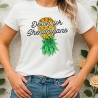 Upside Down Pineapple Down For Shenanigans Funny Swinger Women's T-Shirt thumb 2