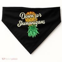 Upside Down Pineapple Down For Shenanigans Funny Swinger USA-Made Doggie Bandana thumb 0