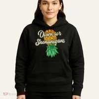 Upside Down Pineapple Down For Shenanigans Funny Swinger Hoodie thumb 5