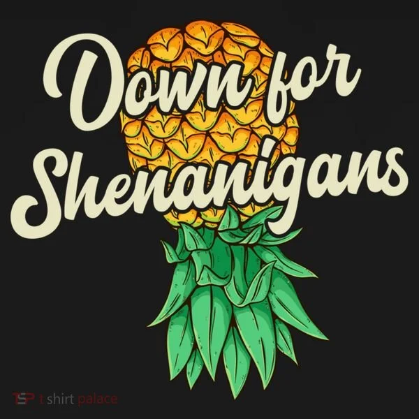 Upside Down Pineapple Down For Shenanigans Funny Swinger Bucket Hat