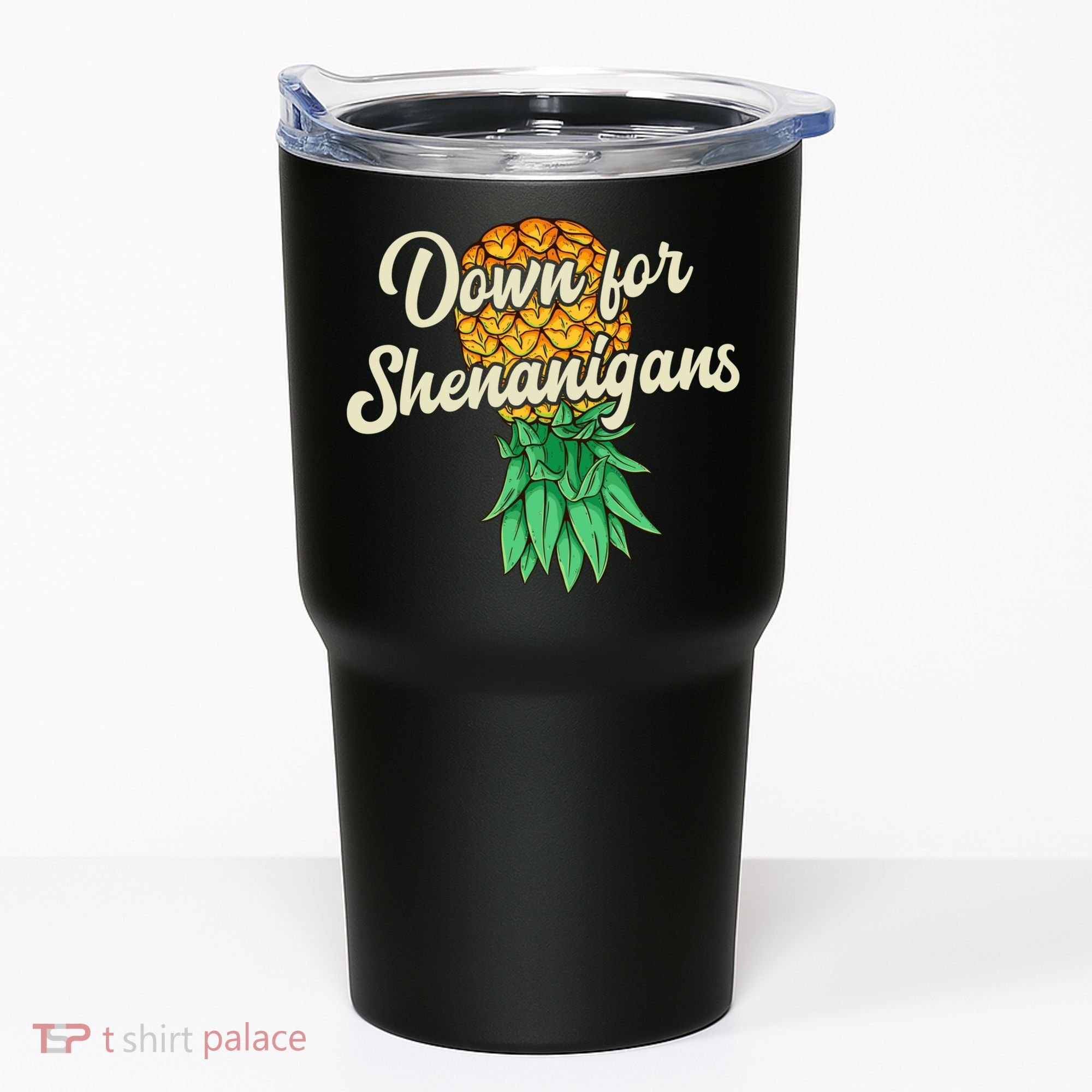 Upside Down Pineapple Down For Shenanigans Funny Swinger Tumbler