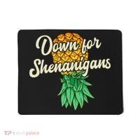 Upside Down Pineapple Down For Shenanigans Funny Swinger Mousepad thumb 0