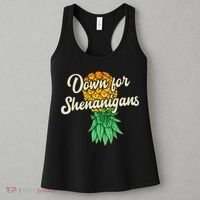 Upside Down Pineapple Down For Shenanigans Funny Swinger Women's Tank Top thumb 3