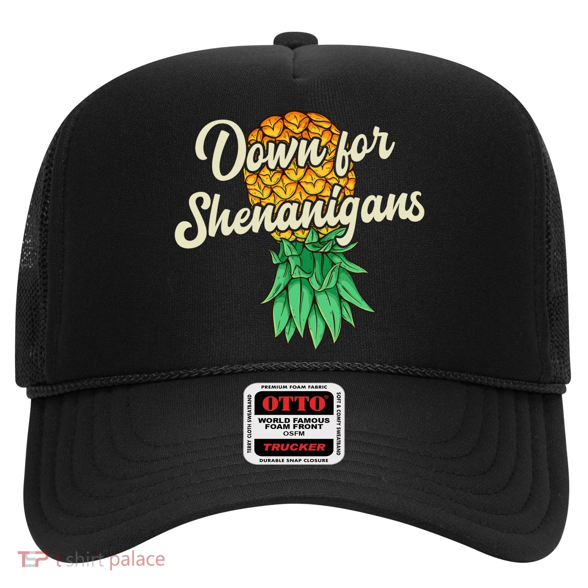 Upside Down Pineapple Down For Shenanigans Funny Swinger Hat