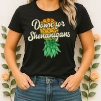 Upside Down Pineapple Down For Shenanigans Funny Swinger Women's T-Shirt thumb 2