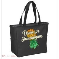 Upside Down Pineapple Down For Shenanigans Funny Swinger Tote Bag thumb 2