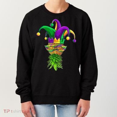 Upside Down Pineapple Mask Mardi Gras Women's Sweatshirt