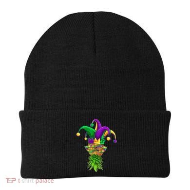 Upside Down Pineapple Mask Mardi Gras Beanie