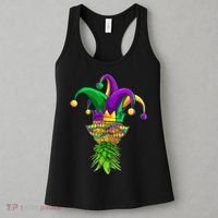 Upside Down Pineapple Mask Mardi Gras Women's Tank Top thumb 3