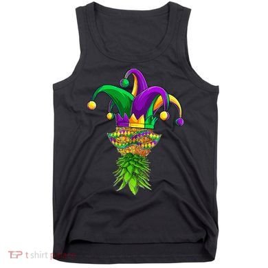 Upside Down Pineapple Mask Mardi Gras Tank Top