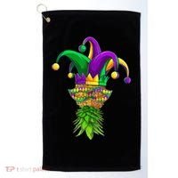 Upside Down Pineapple Mask Mardi Gras Golf Towel thumb 0