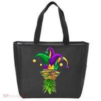 Upside Down Pineapple Mask Mardi Gras Tote Bag thumb 0