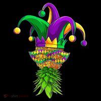 Upside Down Pineapple Mask Mardi Gras Tote Bag thumb 4