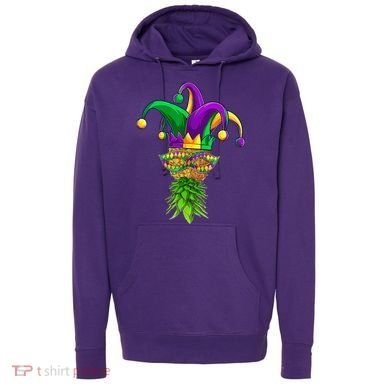Upside Down Pineapple Mask Mardi Gras Hoodie