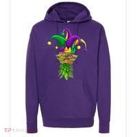 Upside Down Pineapple Mask Mardi Gras Hoodie thumb 0
