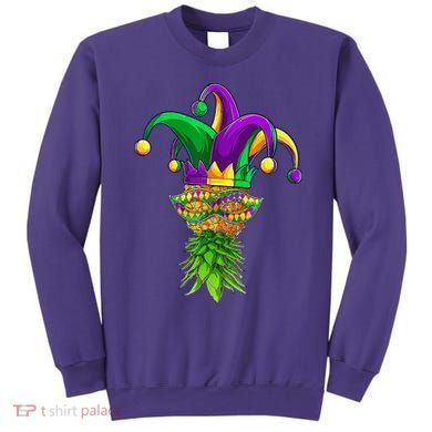 Upside Down Pineapple Mask Mardi Gras Sweatshirt