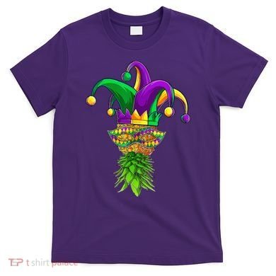 Upside Down Pineapple Mask Mardi Gras T-Shirt