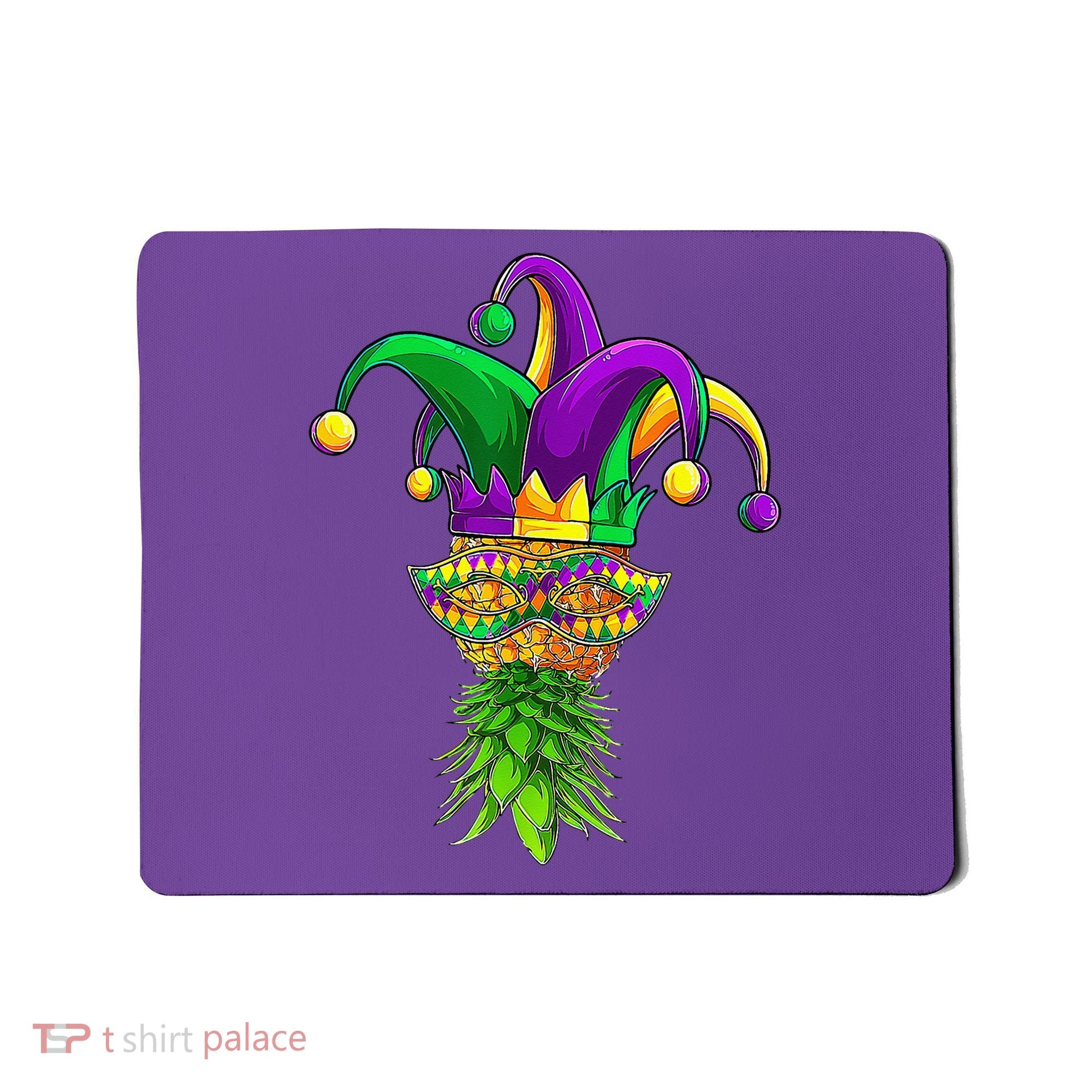 Upside Down Pineapple Mask Mardi Gras Mousepad
