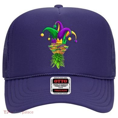 Upside Down Pineapple Mask Mardi Gras Hat