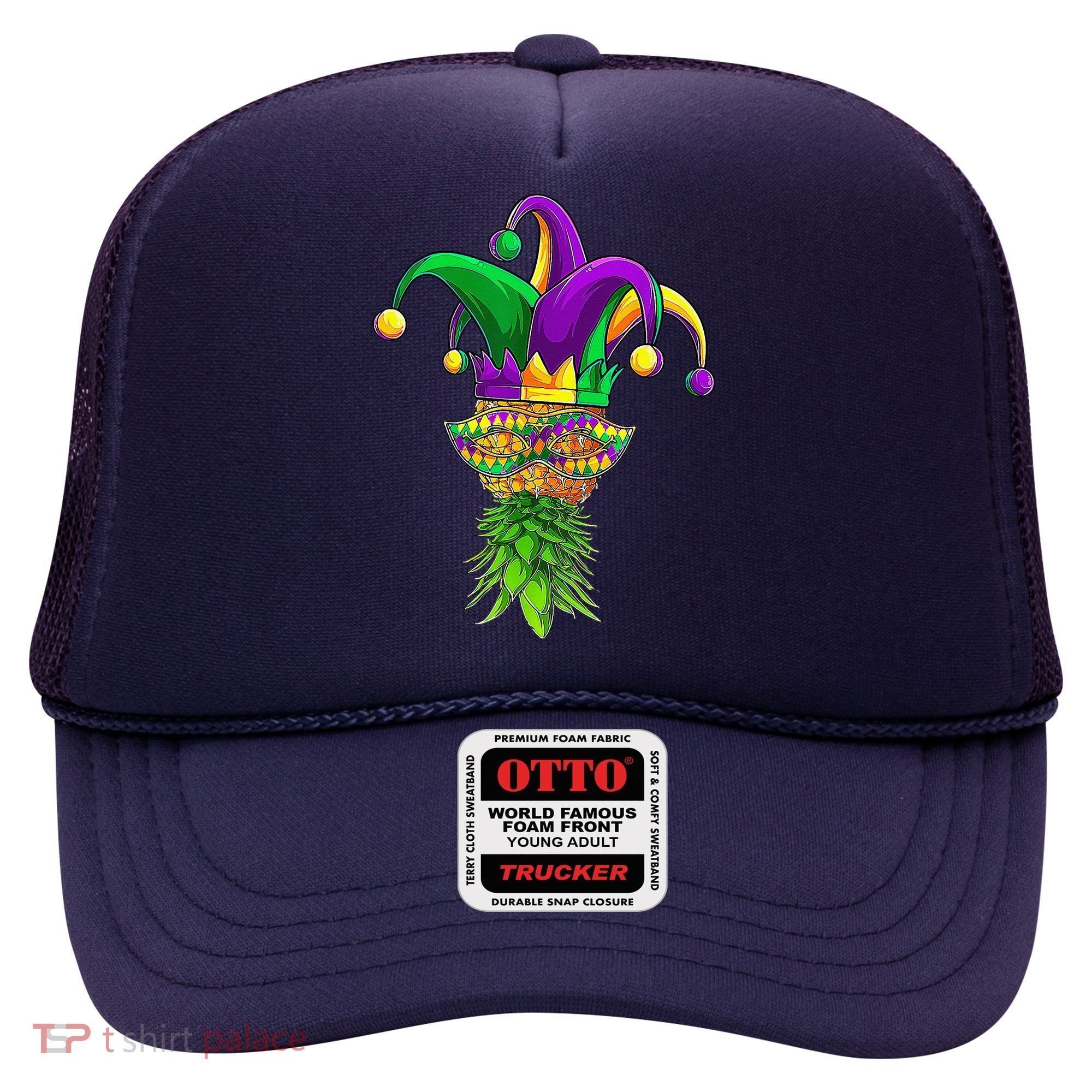 Upside Down Pineapple Mask Mardi Gras Hat