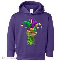 Upside Down Pineapple Mask Mardi Gras Toddler Hoodie thumb 0