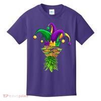 Upside Down Pineapple Mask Mardi Gras Kids T-Shirt thumb 0