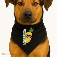 Upside Down Pineapple USA-Made Doggie Bandana thumb 1