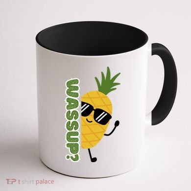 Upside Down Pineapple Coffee Mug back