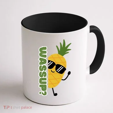 Upside Down Pineapple Coffee Mug back