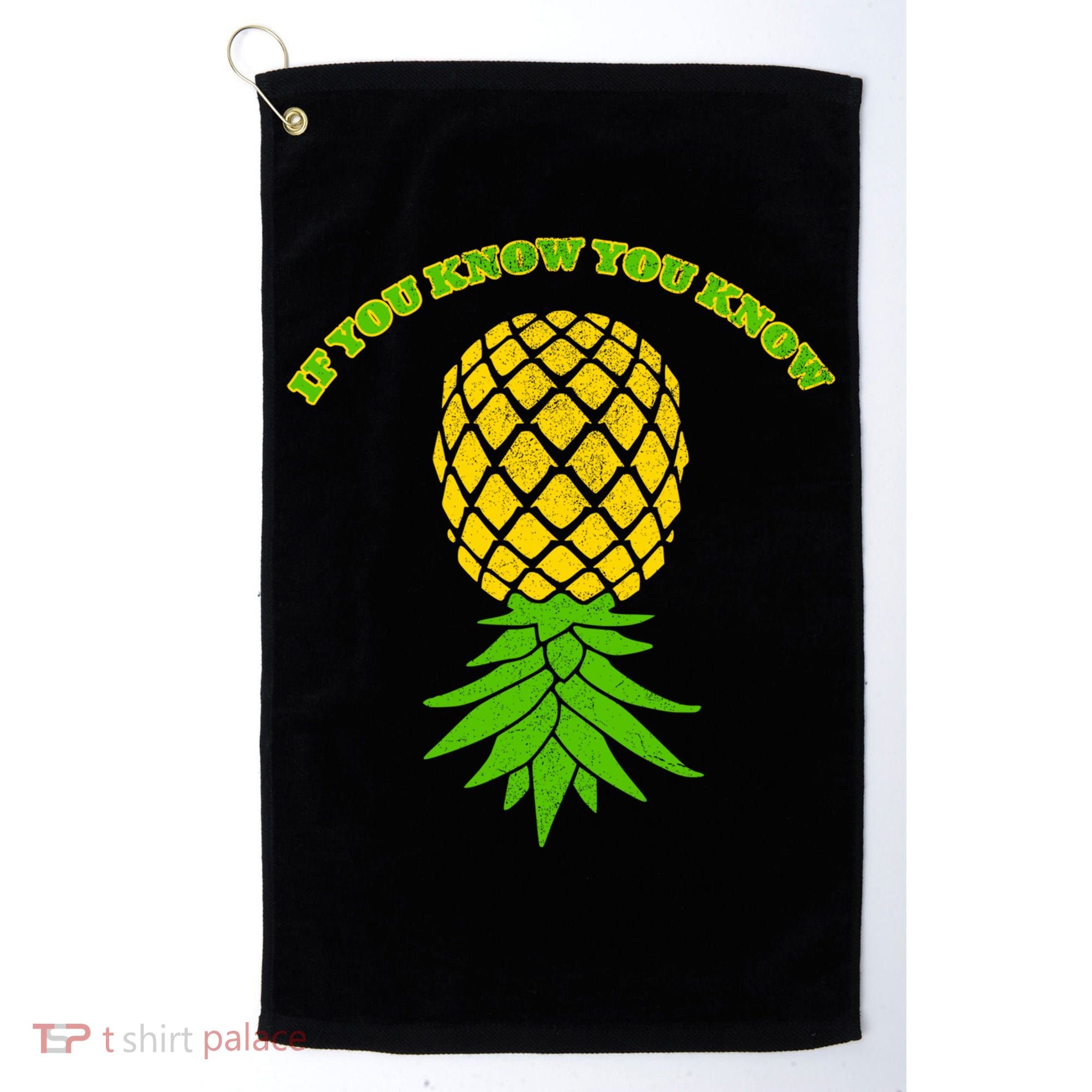 Upside Down Pineapple Gift Sharing Swinger Great Gift Golf Towel