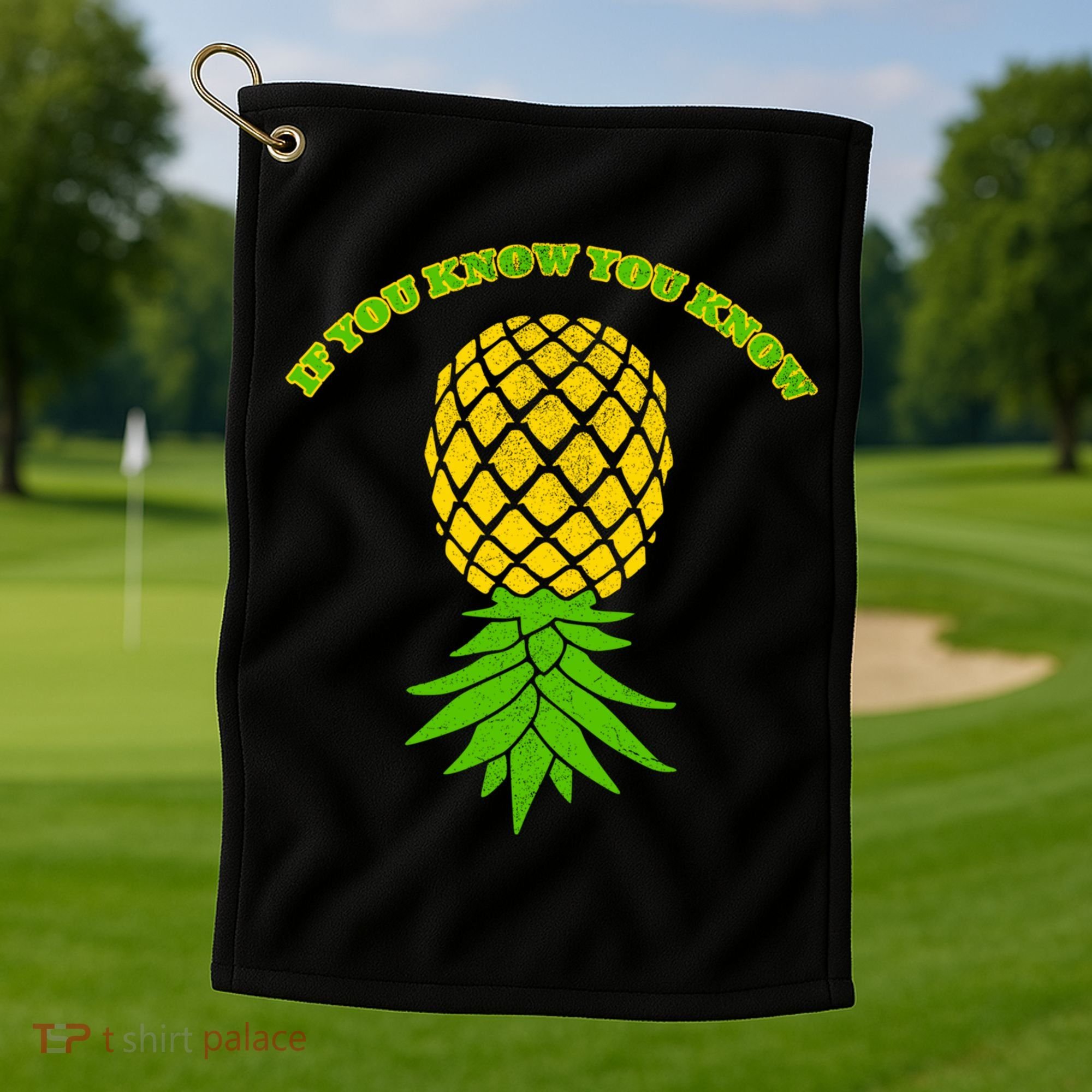 Upside Down Pineapple Gift Sharing Swinger Great Gift Golf Towel