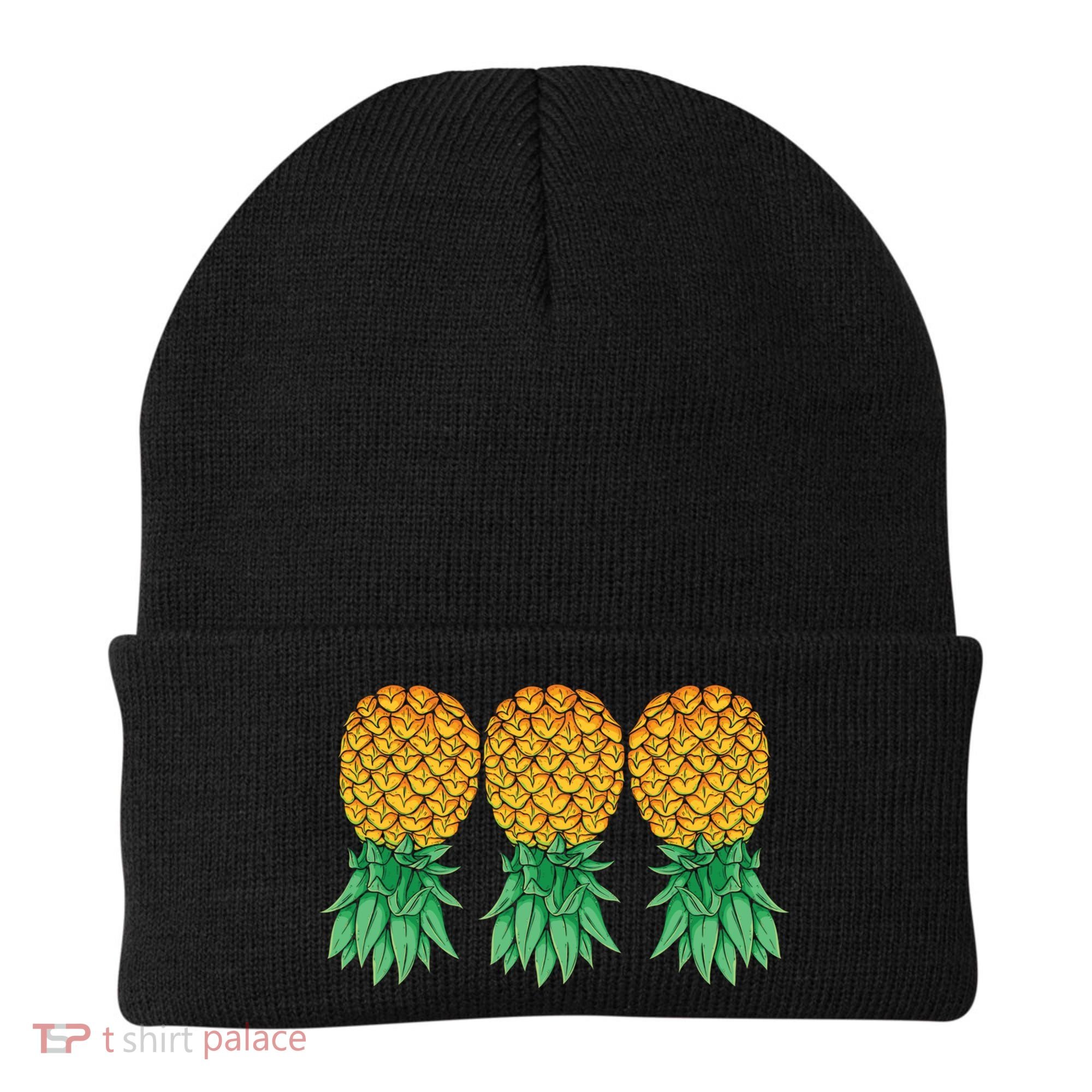 Upside Down Pineapples Gift Polyamory And Polyamorous Cute Gift Beanie