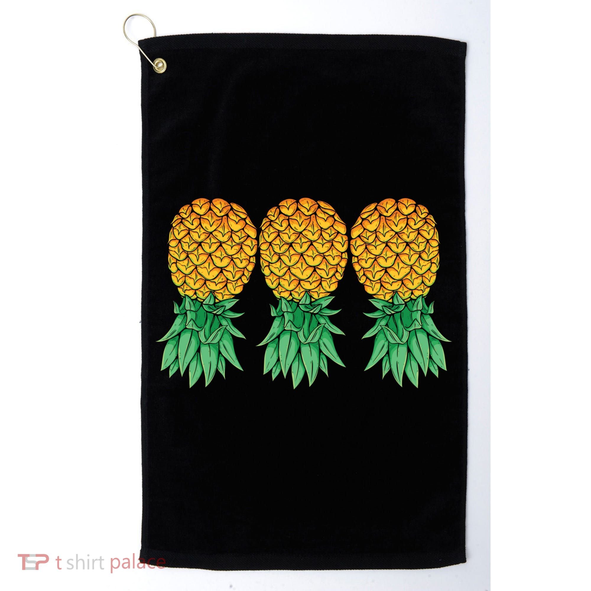 Upside Down Pineapples Gift Polyamory And Polyamorous Cute Gift Golf Towel