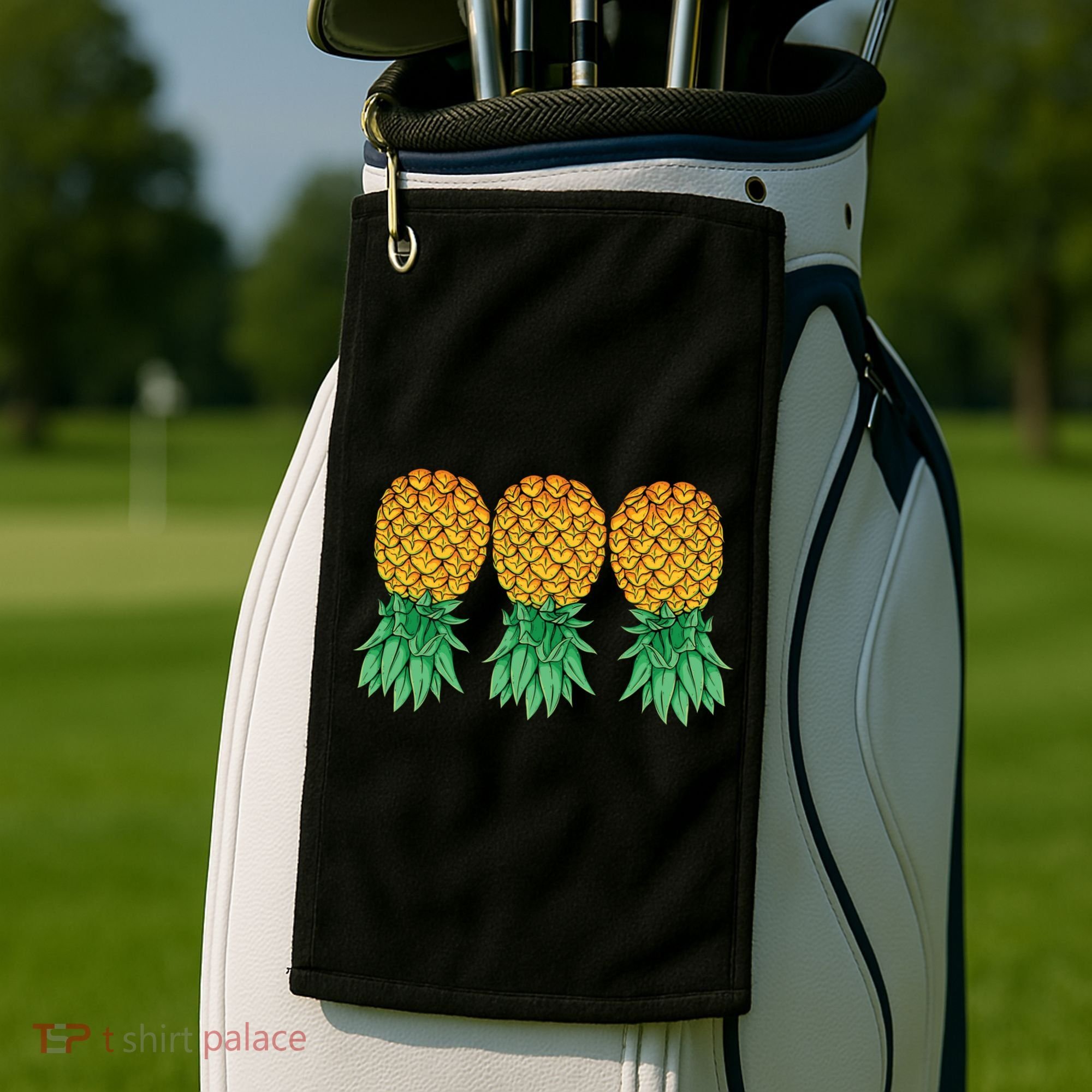 Upside Down Pineapples Gift Polyamory And Polyamorous Cute Gift Golf Towel