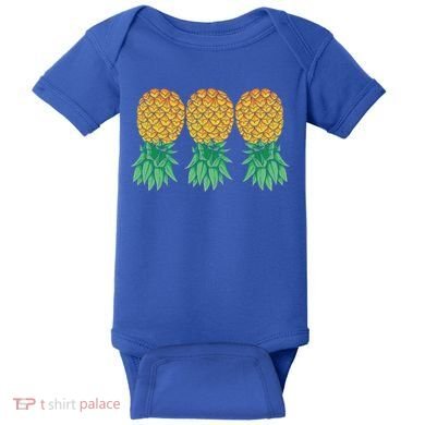 Upside Down Pineapples Gift Polyamory And Polyamorous Cute Gift Baby Bodysuit