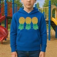 Upside Down Pineapples Gift Polyamory And Polyamorous Cute Gift Kids Hoodie thumb 2