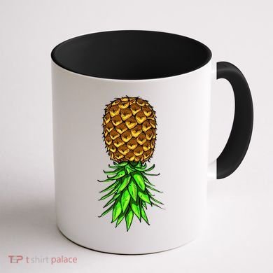 Upside Down Pineapple Gift Tropical Swinger Party Gift Coffee Mug back