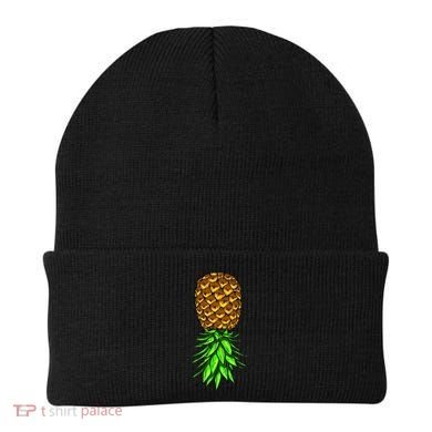 Upside Down Pineapple Gift Tropical Swinger Party Gift Beanie