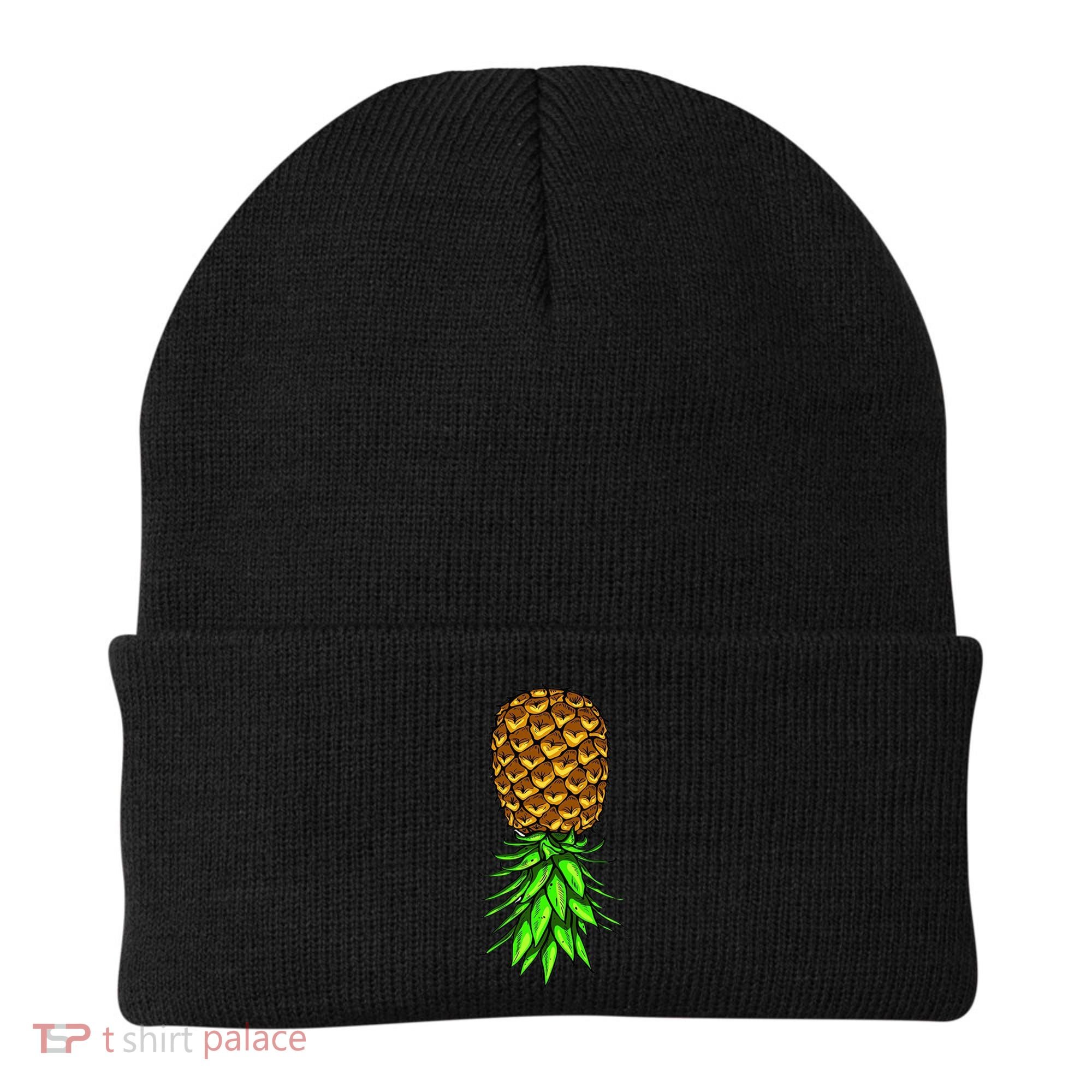 Upside Down Pineapple Gift Tropical Swinger Party Gift Beanie