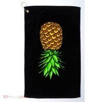 Upside Down Pineapple Gift Tropical Swinger Party Gift Golf Towel thumb 0