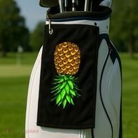 Upside Down Pineapple Gift Tropical Swinger Party Gift Golf Towel thumb 2