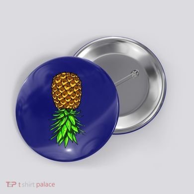 Upside Down Pineapple Gift Tropical Swinger Party Gift Button