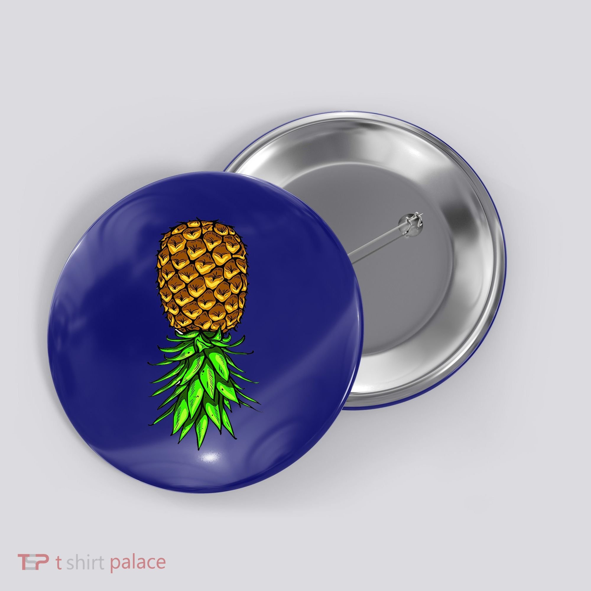 Upside Down Pineapple Gift Tropical Swinger Party Gift Button