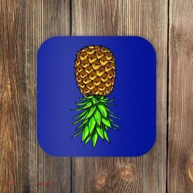 Upside Down Pineapple Gift Tropical Swinger Party Gift Coaster