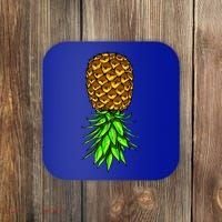 Upside Down Pineapple Gift Tropical Swinger Party Gift Coaster thumb 0
