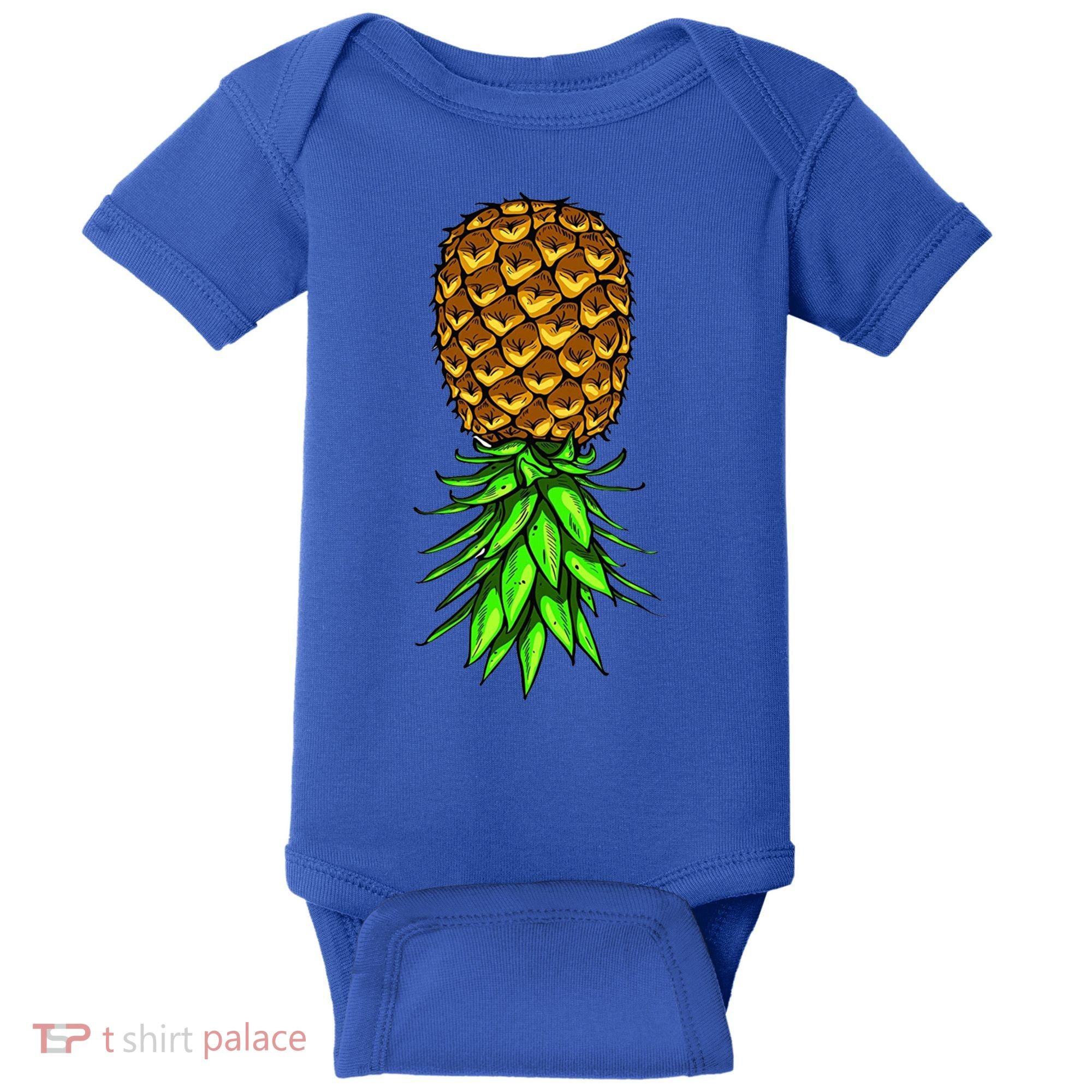 Upside Down Pineapple Gift Tropical Swinger Party Gift Baby Bodysuit