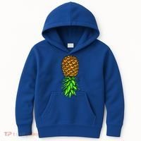 Upside Down Pineapple Gift Tropical Swinger Party Gift Kids Hoodie thumb 0