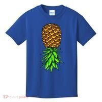 Upside Down Pineapple Gift Tropical Swinger Party Gift Kids T-Shirt thumb 0