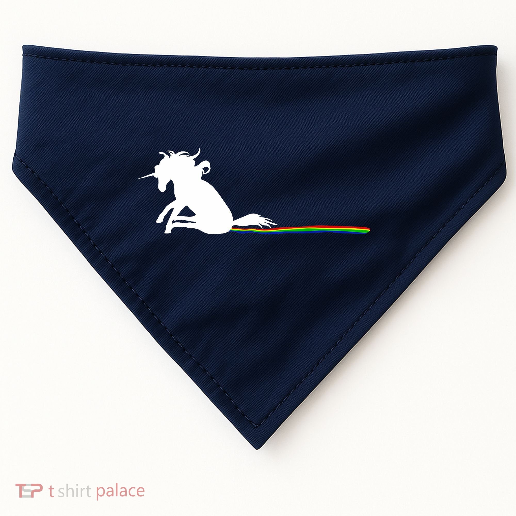 Unicorn Dragging Rainbows- Funny Adults Gifts USA-Made Doggie Bandana