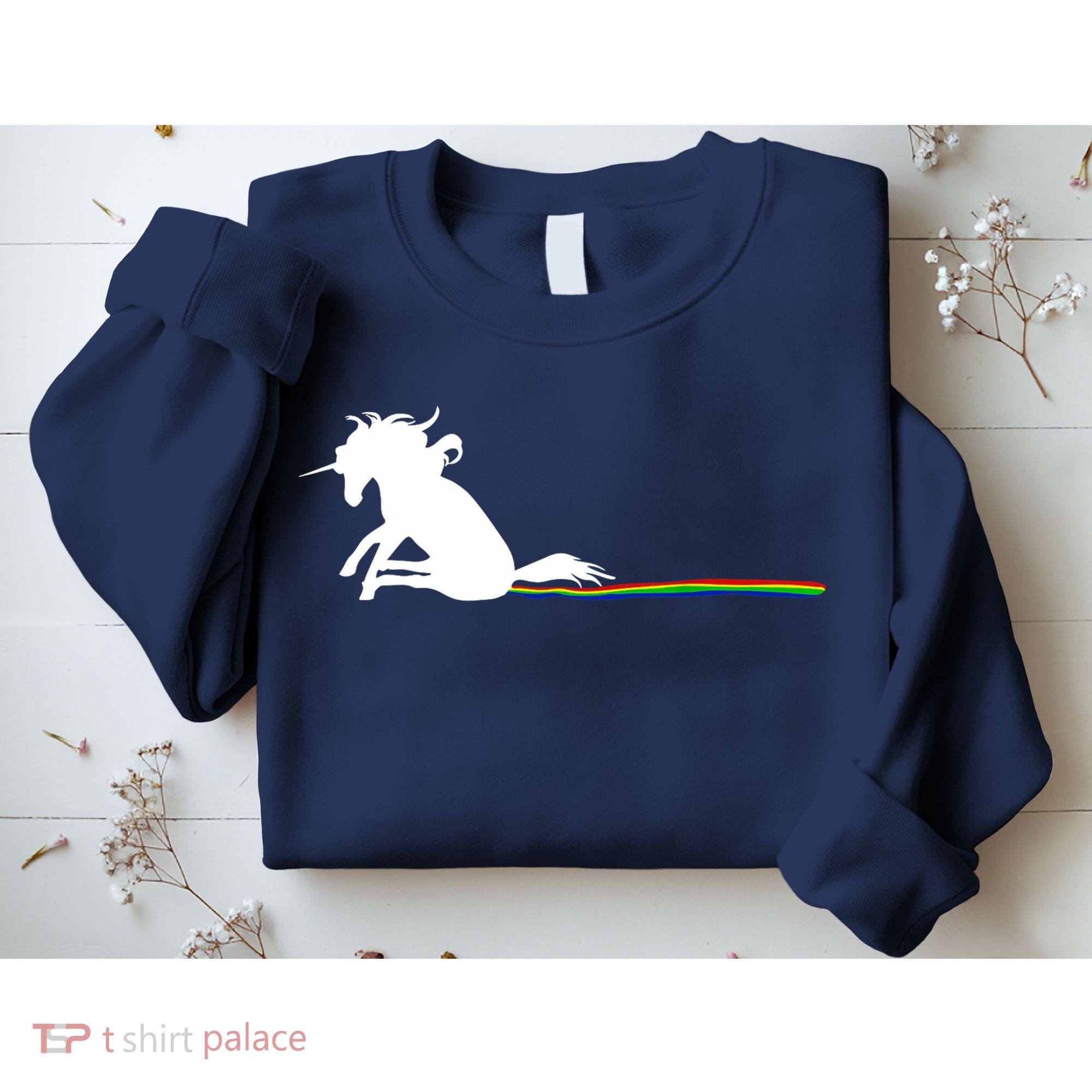 Unicorn Dragging Rainbows- Funny Adults Gifts Sweatshirt